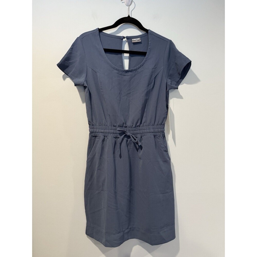 NEW 32 Degrees Cool Athletic Dress XS Blue Pockets Stretch Drawstring Travel